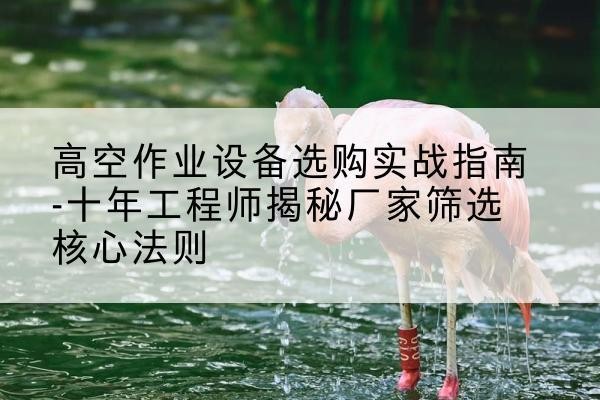 临洮剪叉式升降机厂家-高空作业设备选购实战指南-十年工程师揭秘厂家筛选核心法则