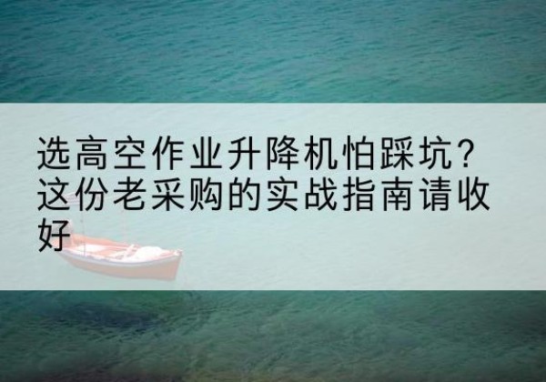 临洮高空作业升降机厂家推荐-选高空作业升降机怕踩坑？这份老采购的实战指南请收好